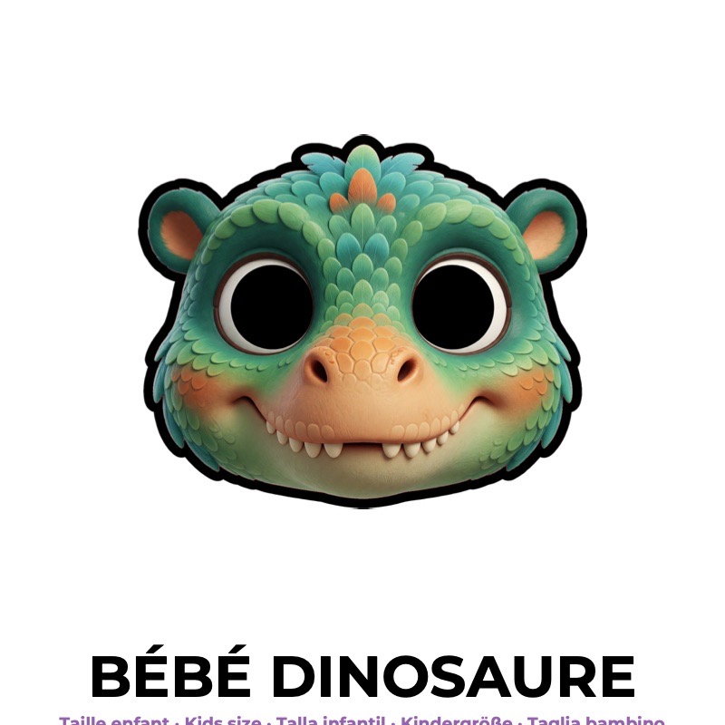 Masque de bébé dinosaure