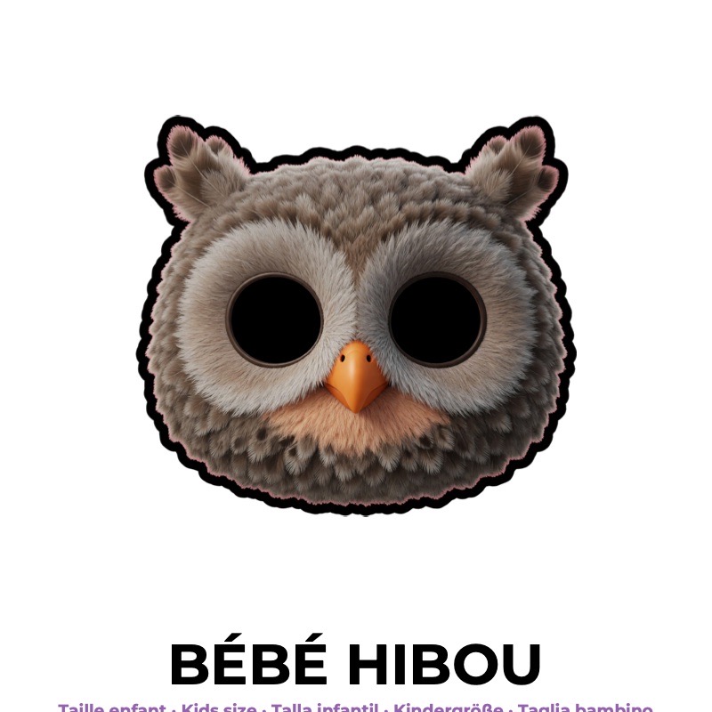 Masque de bébé hibou