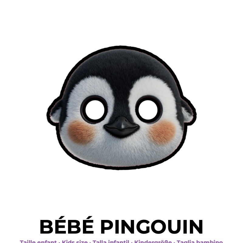 Masque de bébé pingouin