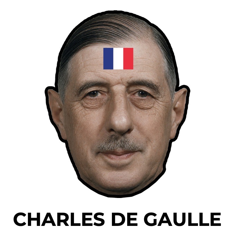 Maschera di Charles de Gaulle