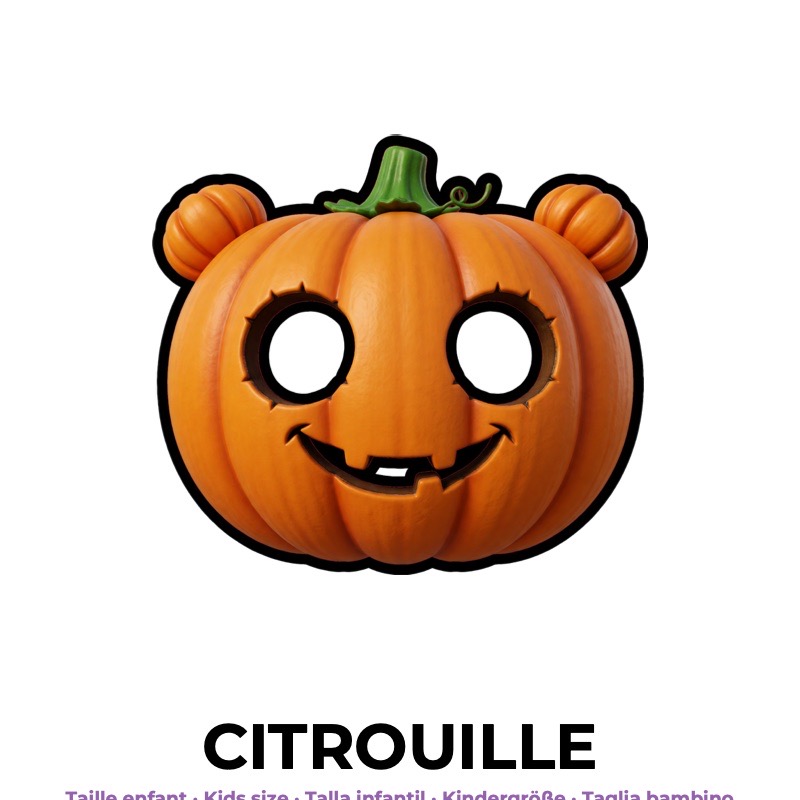Maschera da zucca di carta, cartamodello da stampare