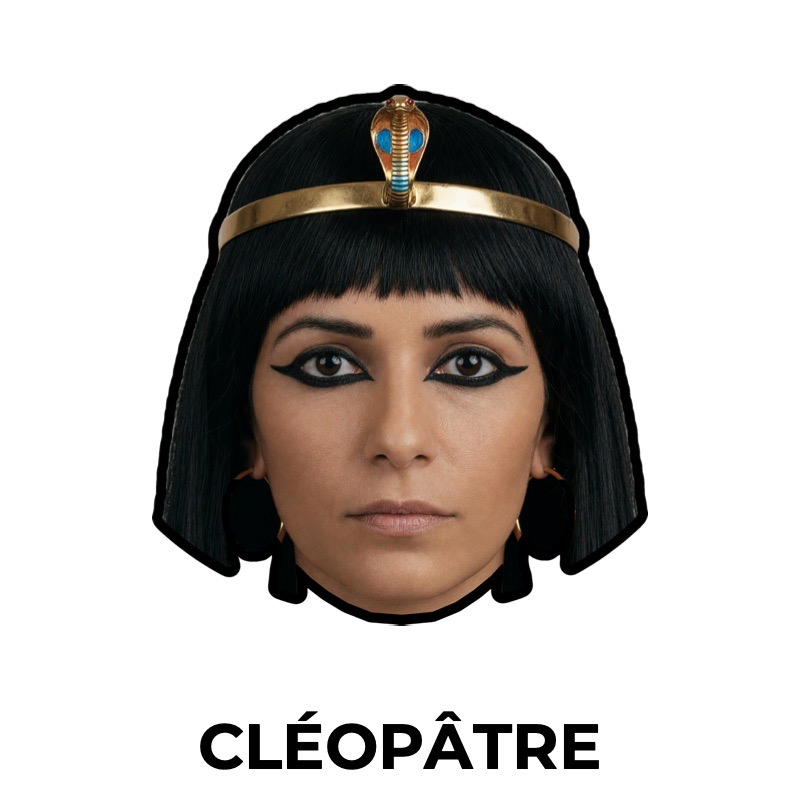Maschera di Cleopatra di carta, cartamodello da stampare
