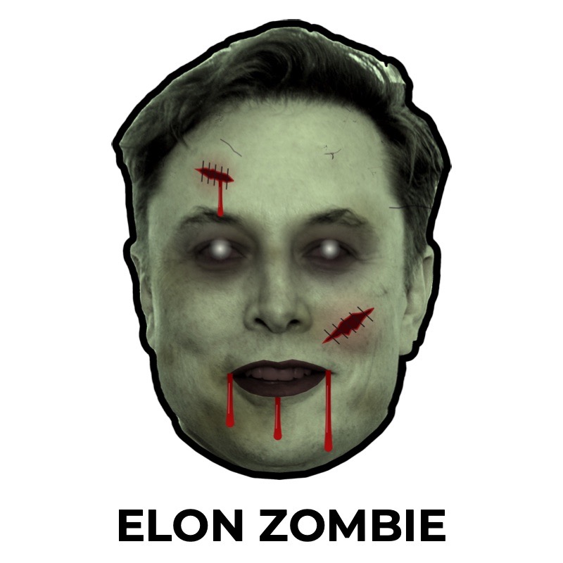 Masque d’Elon Musk zombie