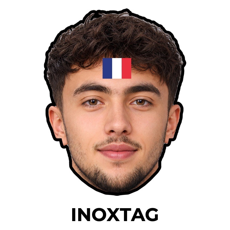 Maschera di Inoxtag di carta, cartamodello da stampare