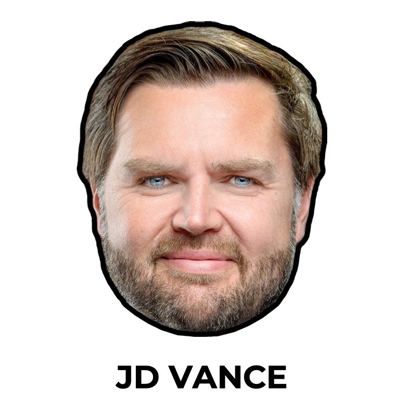 Maschera di JD Vance di carta, cartamodello da stampare