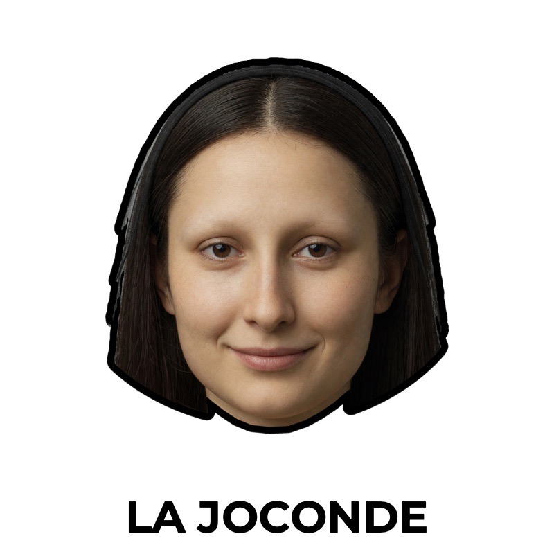 Masque de la Joconde en papier, patron à imprimer