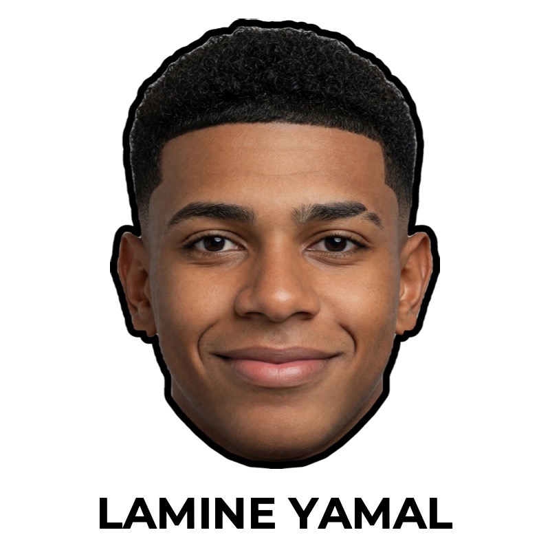 Masque de Lamine Yamal en papier, patron à imprimer
