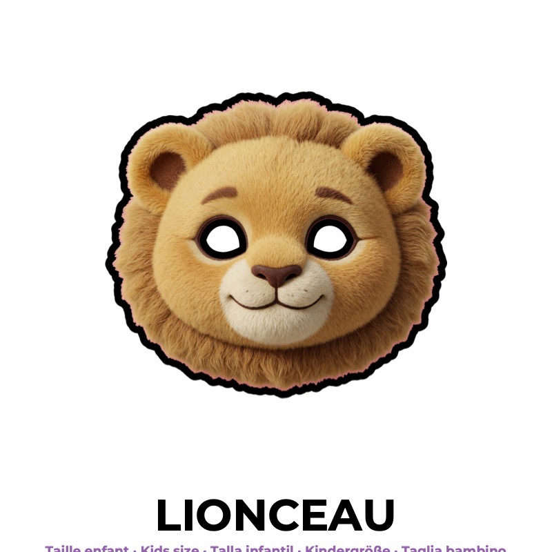 Masque de lionceau