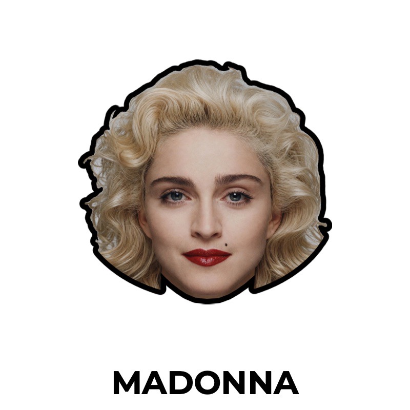 Maschera di Madonna di carta, cartamodello da stampare
