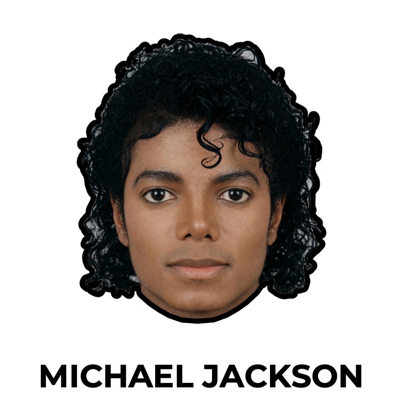Masque de Michael Jackson en papier, patron à imprimer