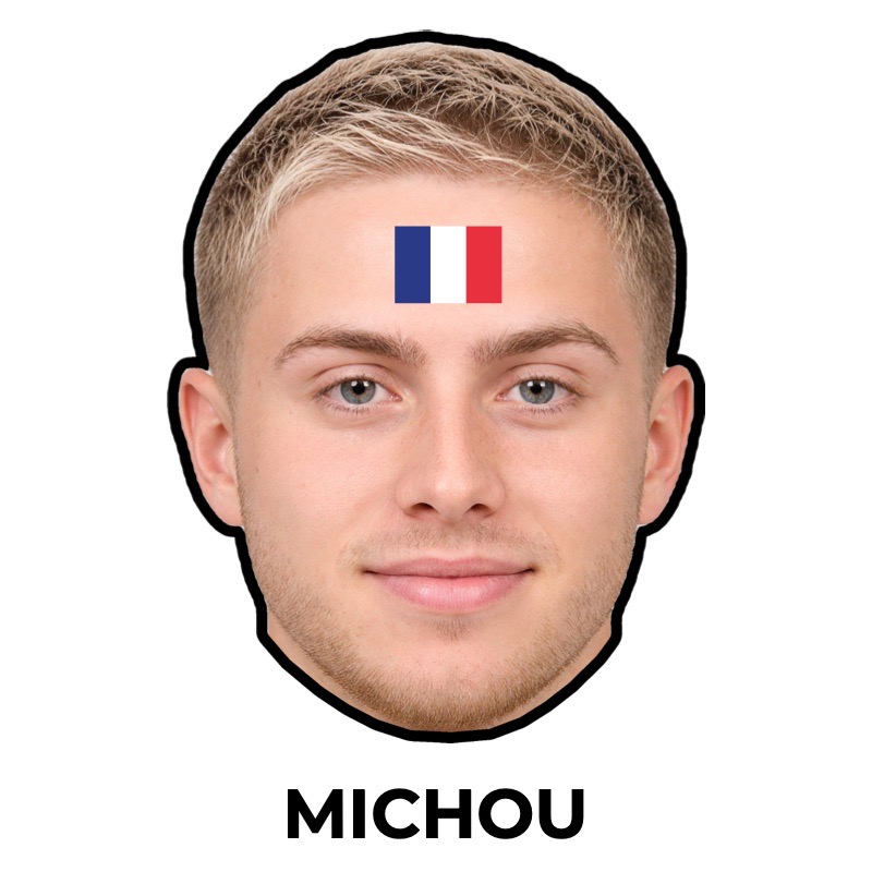 Maschera di Michou di carta, cartamodello da stampare