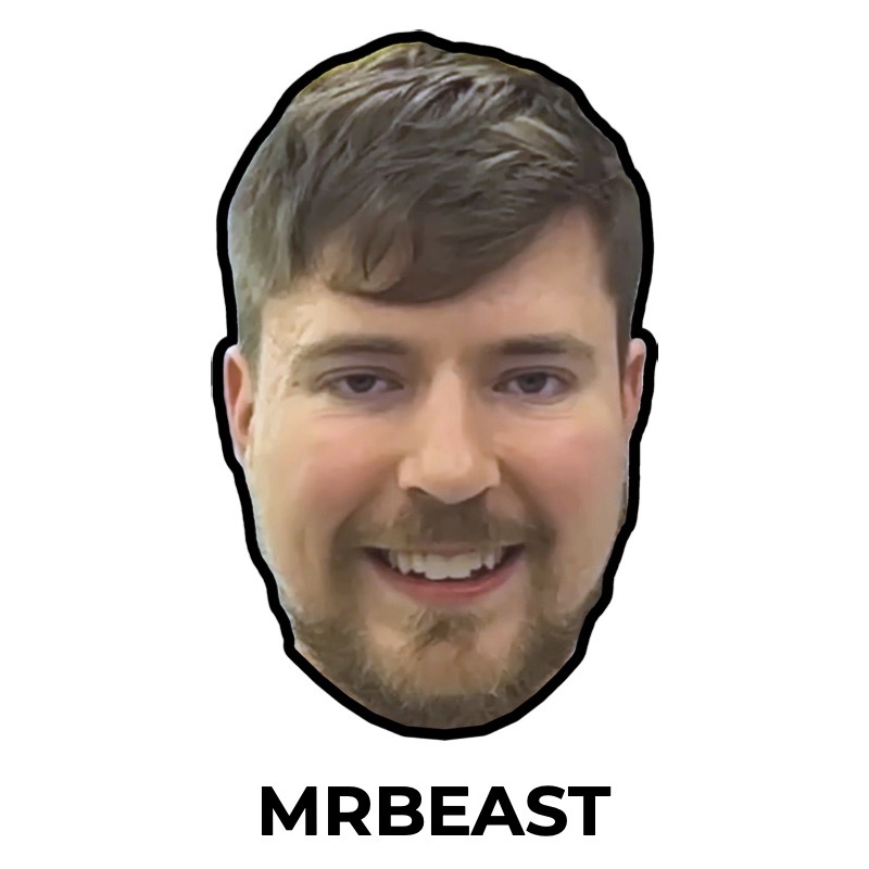 MrBeast-Maske aus Papier, Vorlage zum Ausdrucken
