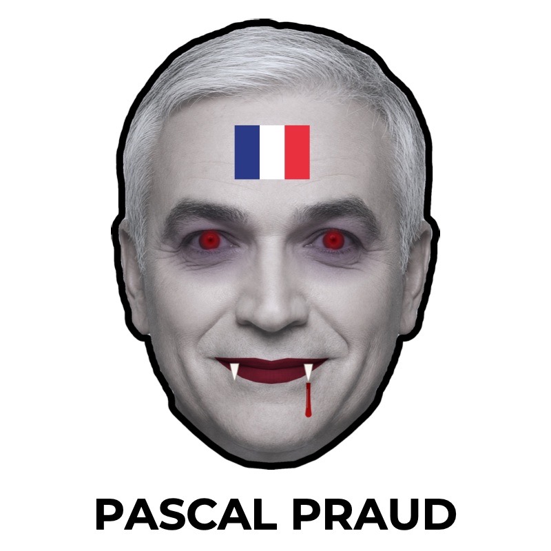 Pascal Praud vampire mask