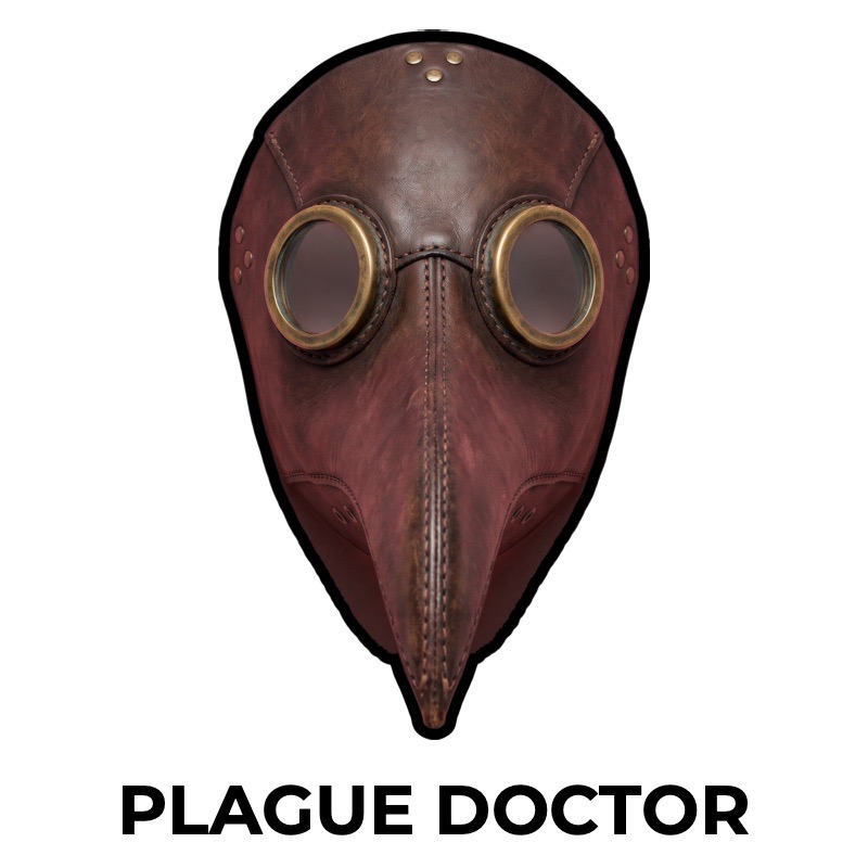 Masque de docteur de la peste en papier, patron à imprimer