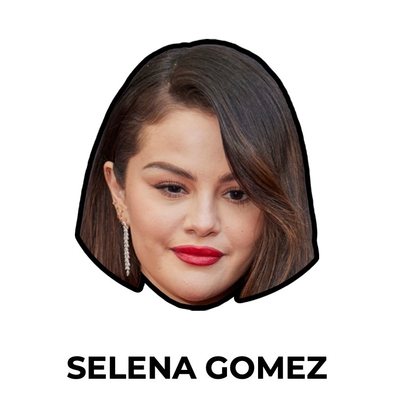 Masque de Selena Gomez en papier, patron à imprimer