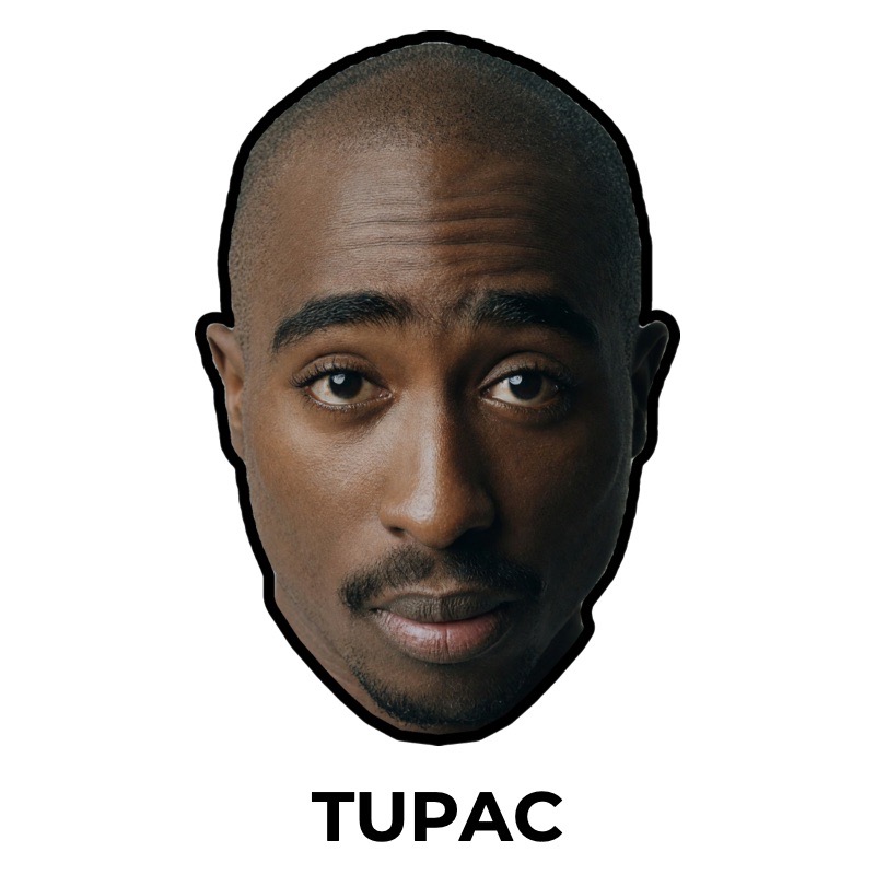 Maschera di Tupac di carta, cartamodello da stampare