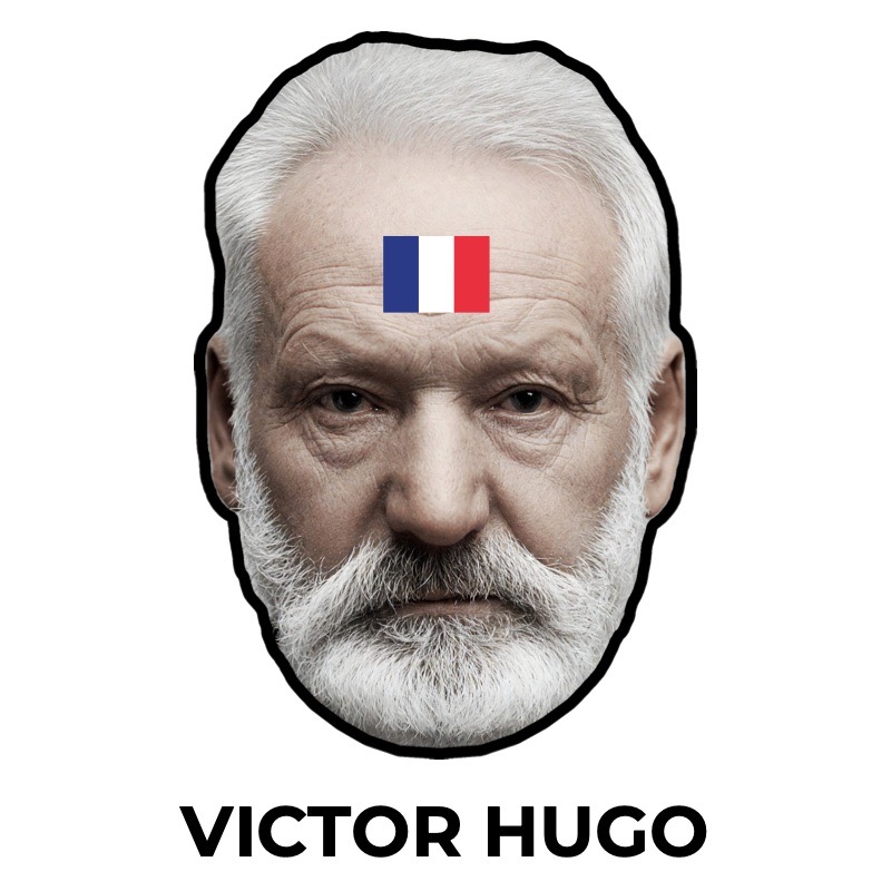 Masque de Victor Hugo en papier, patron à imprimer