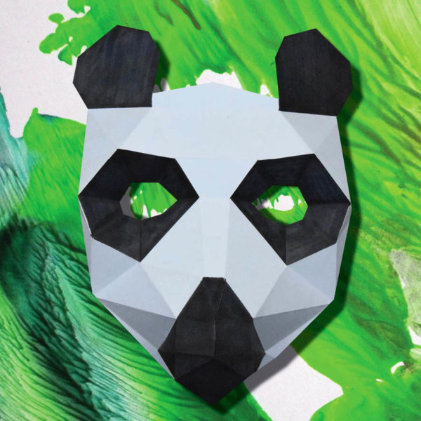 Masque de panda 3D