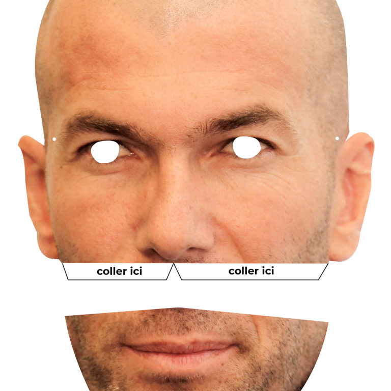Masque de Zinédine Zidane 3D à imprimer et à fabriquer soimême